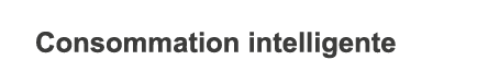Consommation intelligente